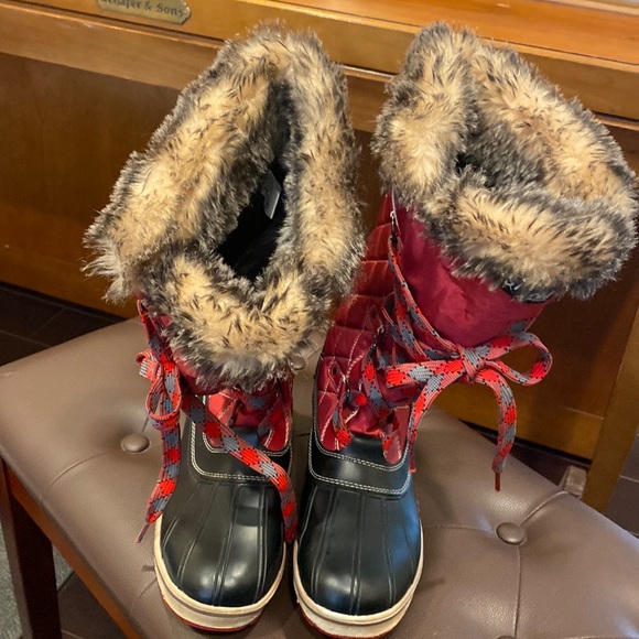 cougar faux fur trimmed winter boots